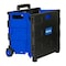 Bazic Products BAZIC Folding Cart on Wheels w/Lid Cover, 16 x 18 x 15in, Black/Blue 2197 - alternate 2